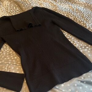 DKNY Ribbed Black Turtleneck Sweater small